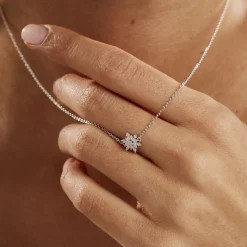 Collier Cyriac Argent Blanc Oxyde De Zirconium