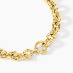 Collier Dafnie Acier Jaune