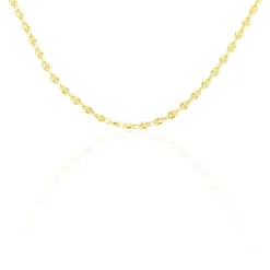 Collier Dami Maille Grain De Cafe Or Jaune