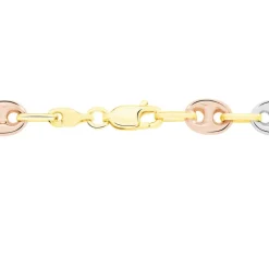 Collier Dami Maille Grain De Cafe Or Tricolore