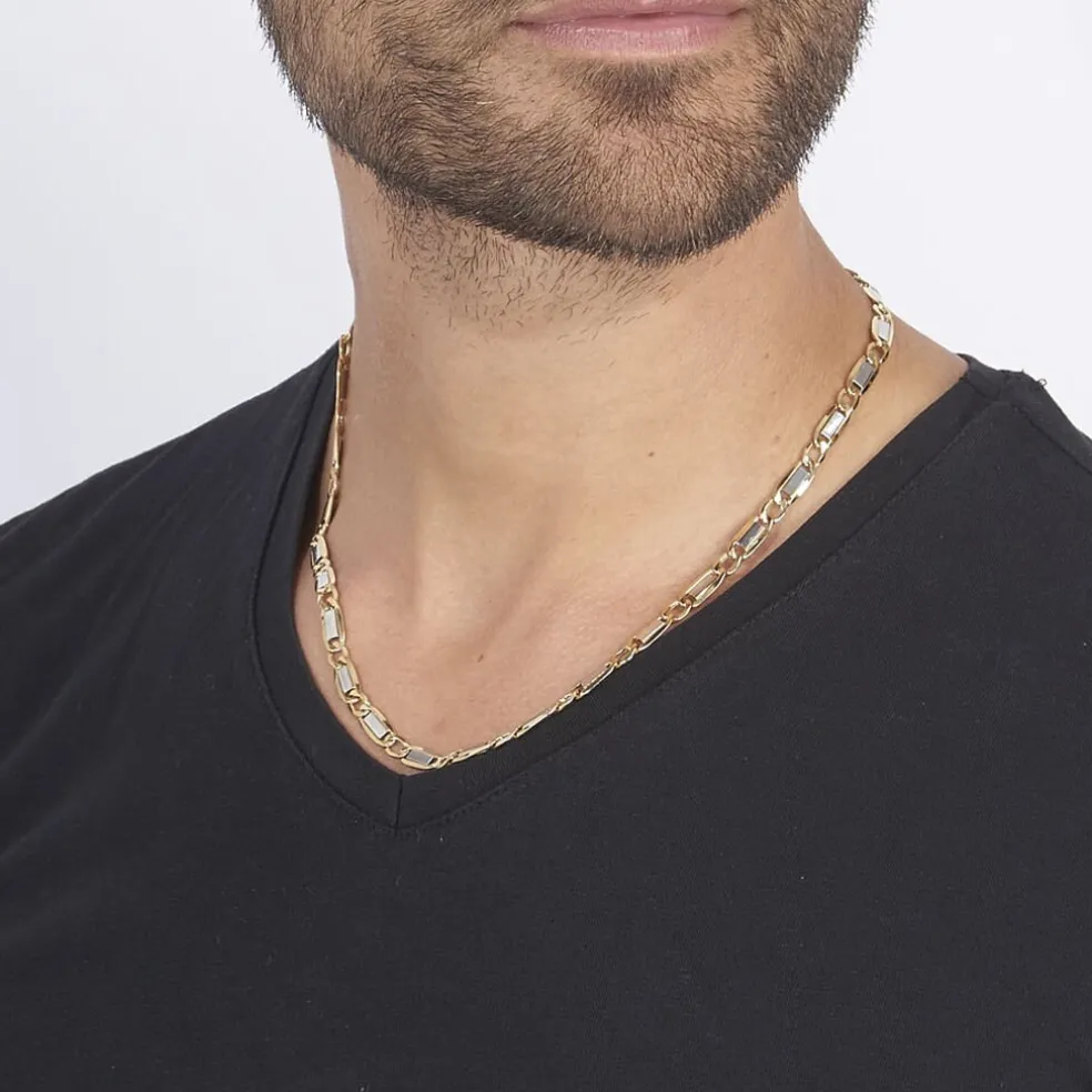 Collier Danae Plaquette Or Bicolore