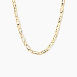 Collier Danae Plaquette Or Bicolore