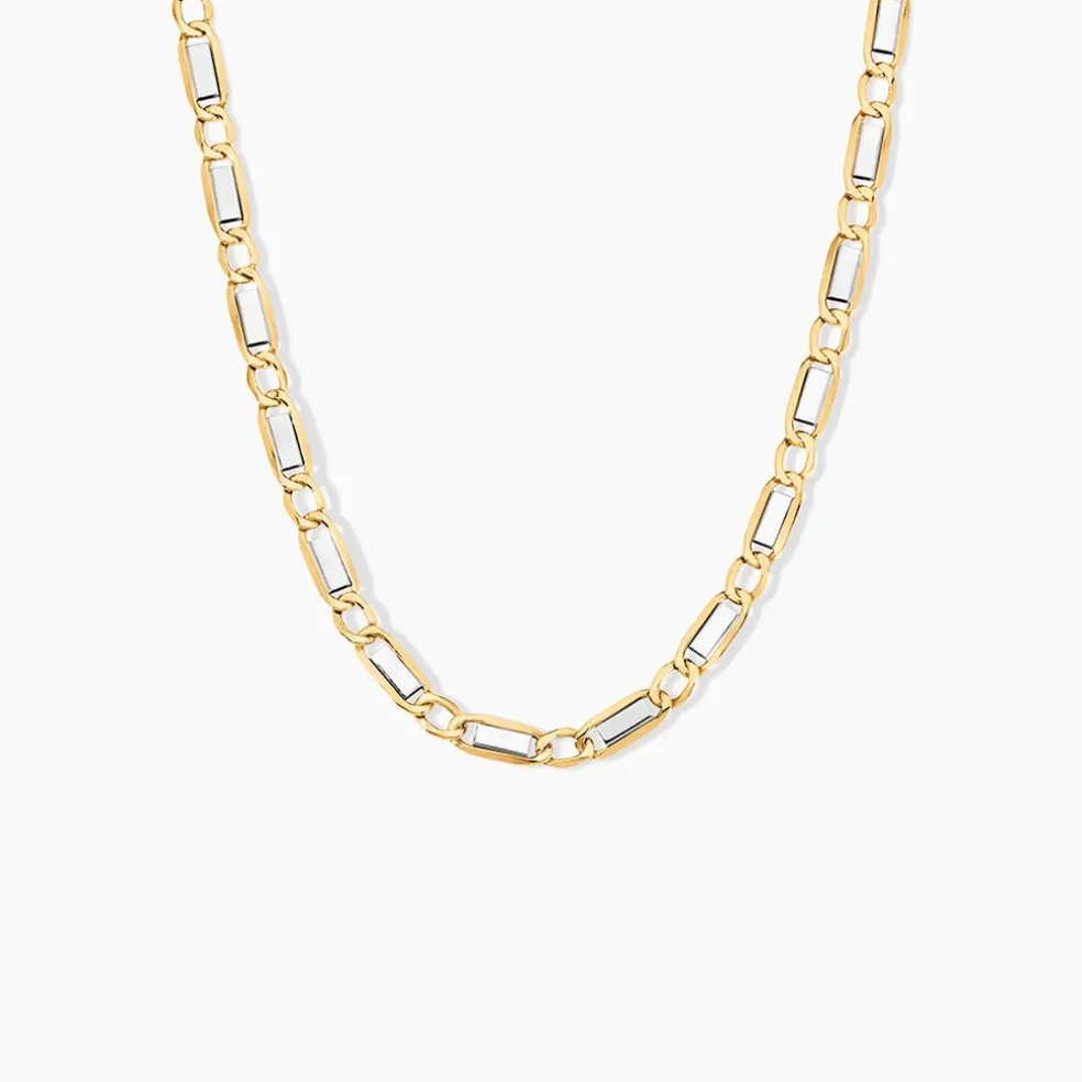 Collier Danae Plaquette Or Bicolore