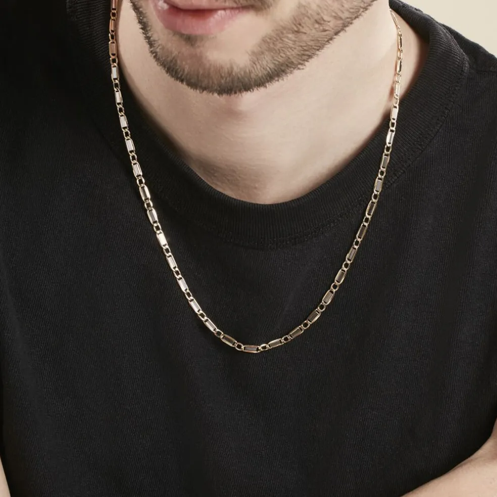 Collier Danae Plaquette Or Bicolore