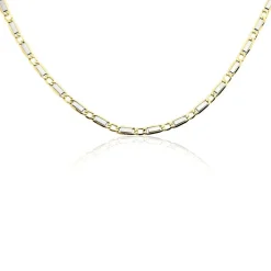 Collier Danae Plaquette Or Bicolore