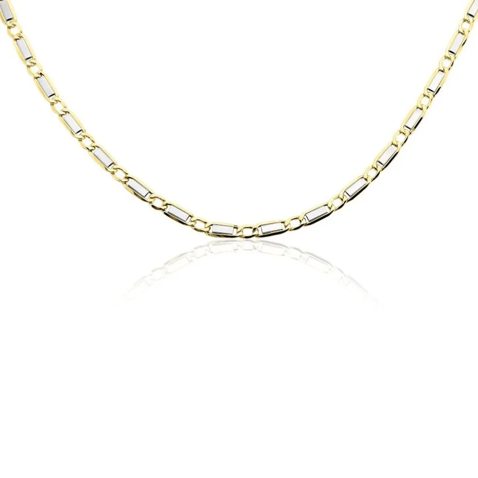 Collier Danae Plaquette Or Bicolore