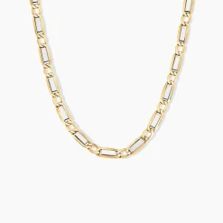 Collier Danae Plaquette Or Bicolore