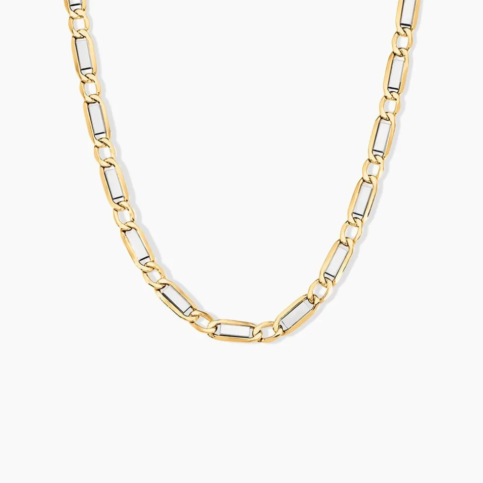 Collier Danae Plaquette Or Bicolore
