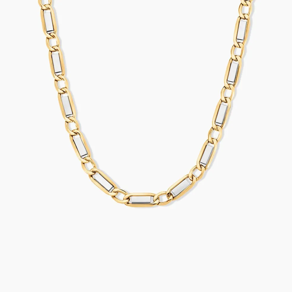 Collier Danae Plaquette Or Bicolore