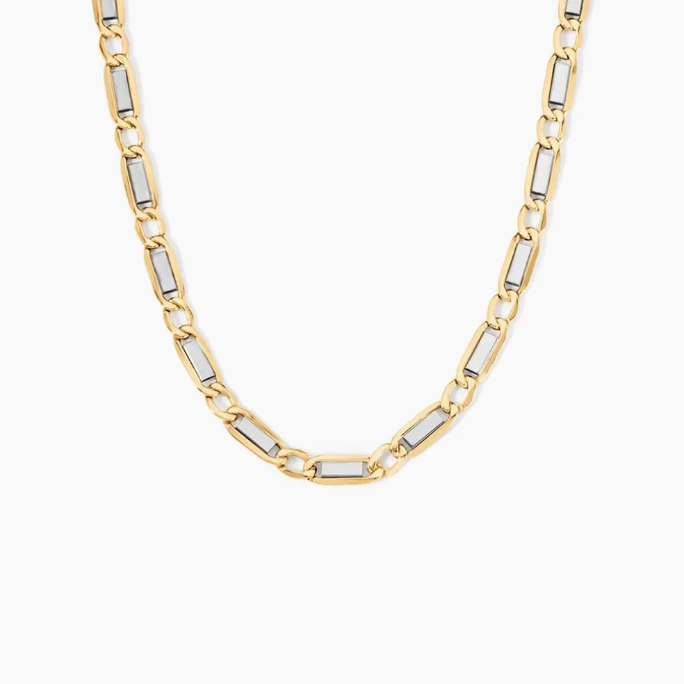 Collier Danae Plaquette Or Bicolore