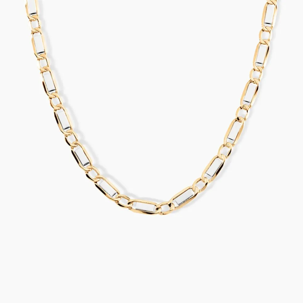 Collier Danae Plaquette Or Bicolore