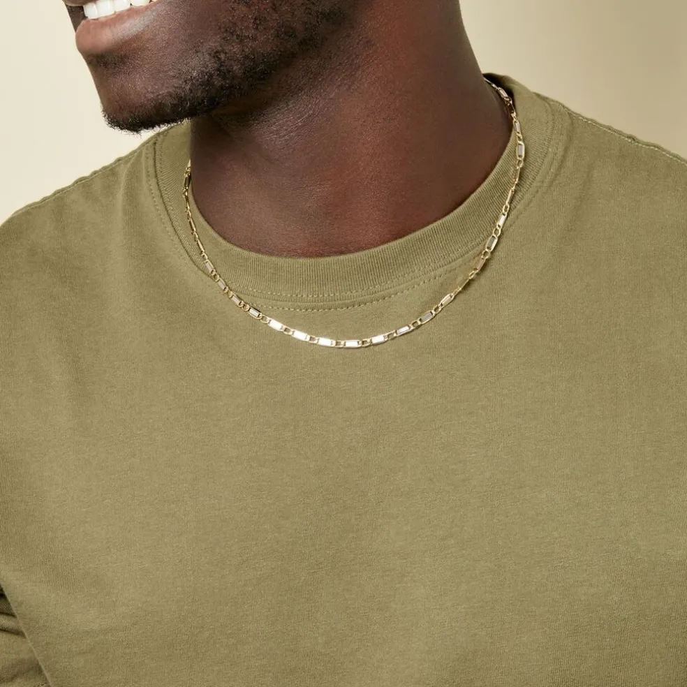 Collier Danae Plaquette Or Bicolore