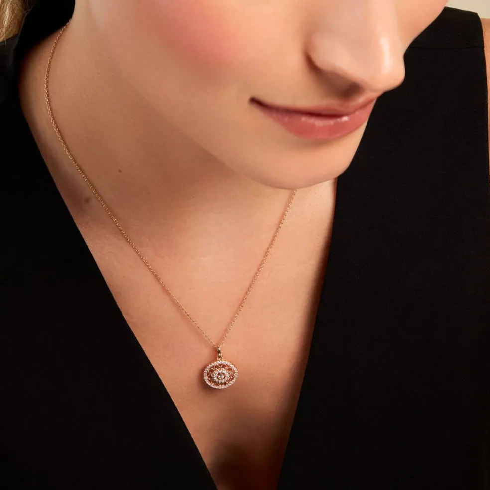 Collier Danya Plaqué Or Doré Oxyde De Zirconium