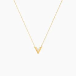 Collier Dao Or Jaune Oxyde De Zirconium