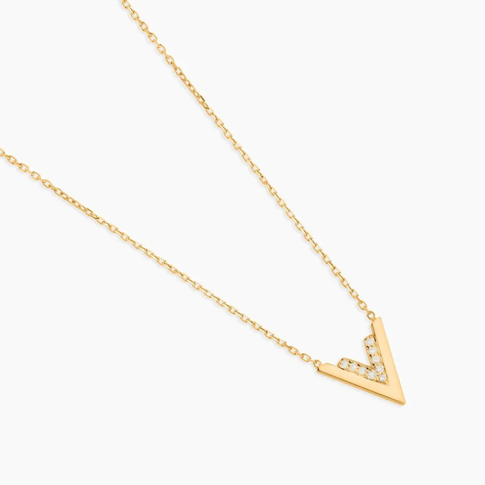 Collier Dao Or Jaune Oxyde De Zirconium