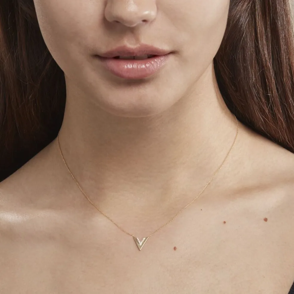 Collier Dao Or Jaune Oxyde De Zirconium