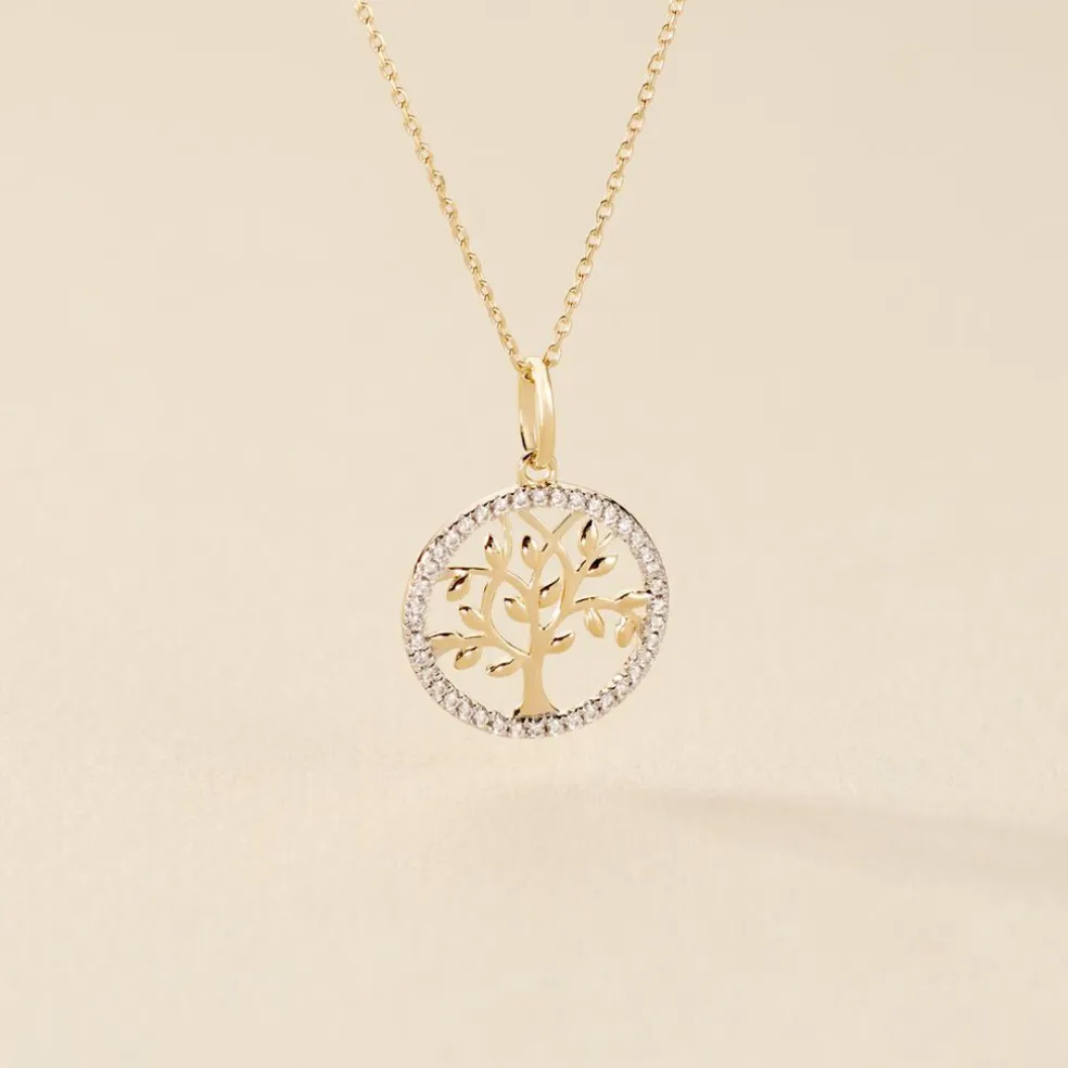 Collier Darell Or Jaune Oxyde De Zirconium