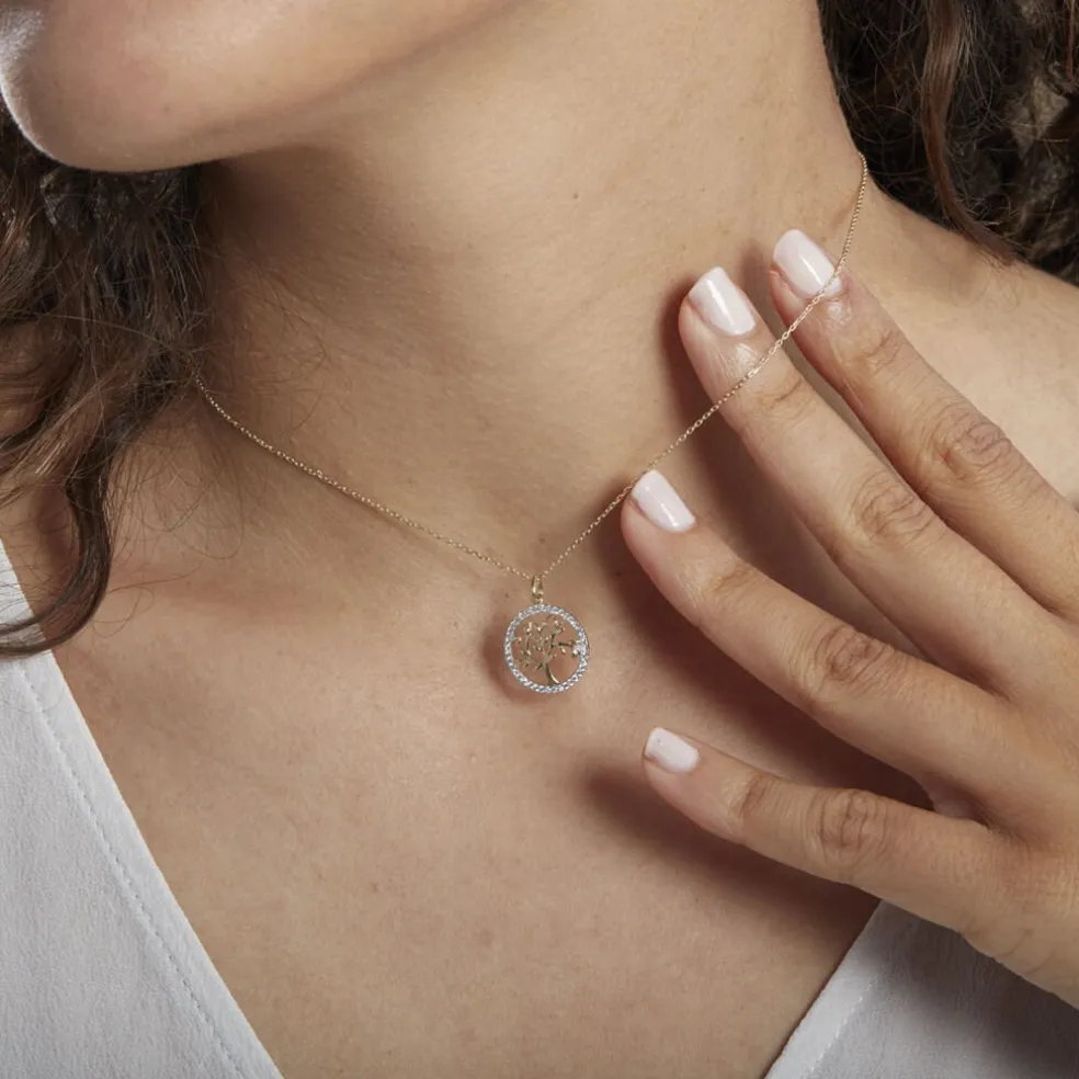 Collier Darell Or Jaune Oxyde De Zirconium