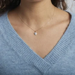 Collier Dari Or Blanc Oxyde De Zirconium