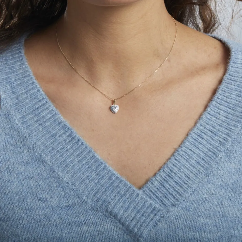 Collier Dari Or Blanc Oxyde De Zirconium