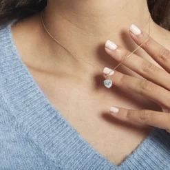 Collier Dari Or Blanc Oxyde De Zirconium