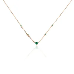 Collier Déclaration Argent Rose Oxyde De Zirconium