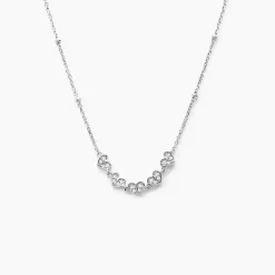 Collier Declaration Argent Blanc Oxyde De Zirconium