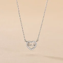 Collier Delicata Argent Blanc Oxyde De Zirconium