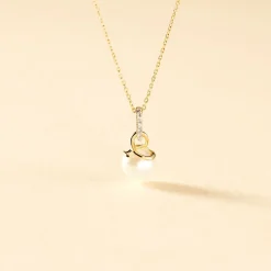 Collier Delight Or Jaune Perle De Culture Et Diamant