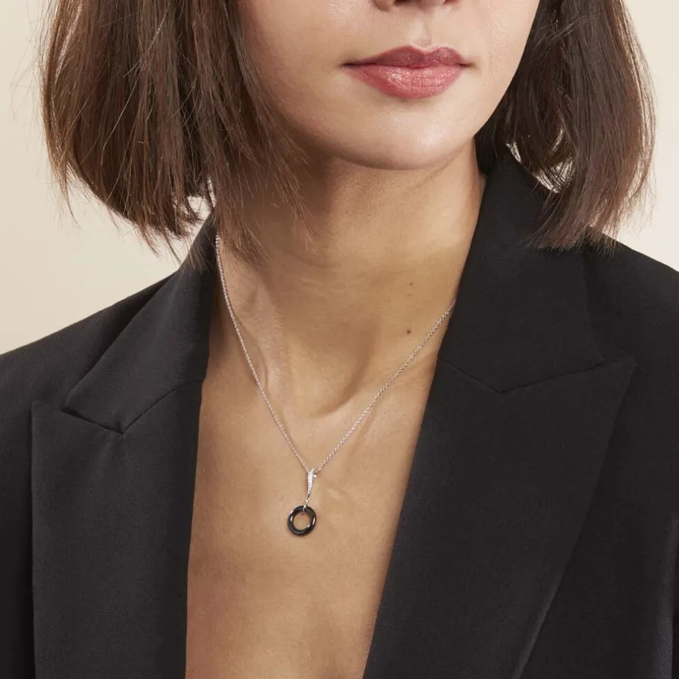 Collier Delphinia Argent Blanc Oxyde De Zirconium