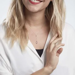 Collier Dennis Or Blanc Amethyste