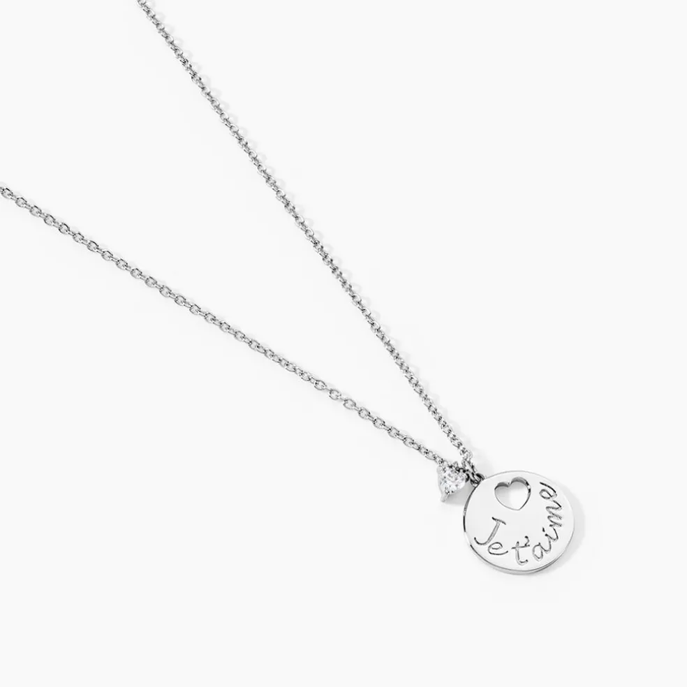 Collier Denzel Argent Blanc Oxyde De Zirconium