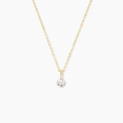 Collier Derby Or Jaune Oxyde De Zirconium