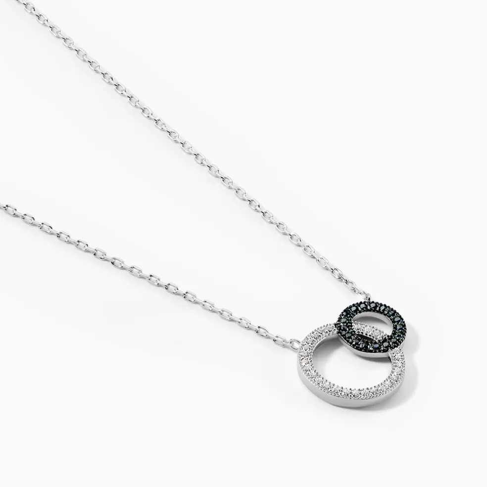 Collier Diana Argent Blanc Oxyde De Zirconium