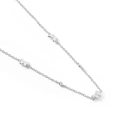 Collier Diep Argent Blanc Oxyde De Zirconium