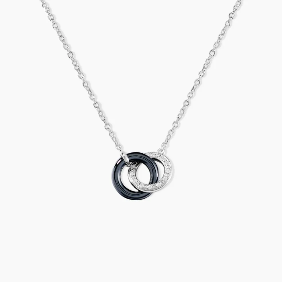 Collier Dina Argent Blanc Céramique Et Oxyde De Zirconium