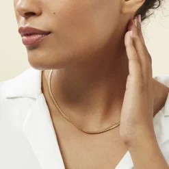 Collier Doline Maille Anglaise Or Jaune