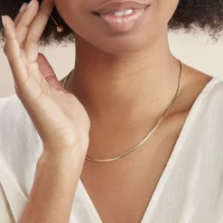 Collier Doline Maille Anglaise Or Jaune