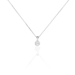 Collier Domitia Or Blanc Diamant