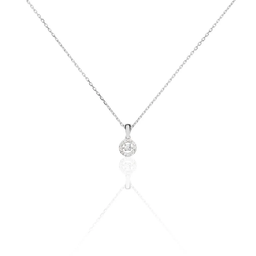 Collier Domitia Or Blanc Diamant