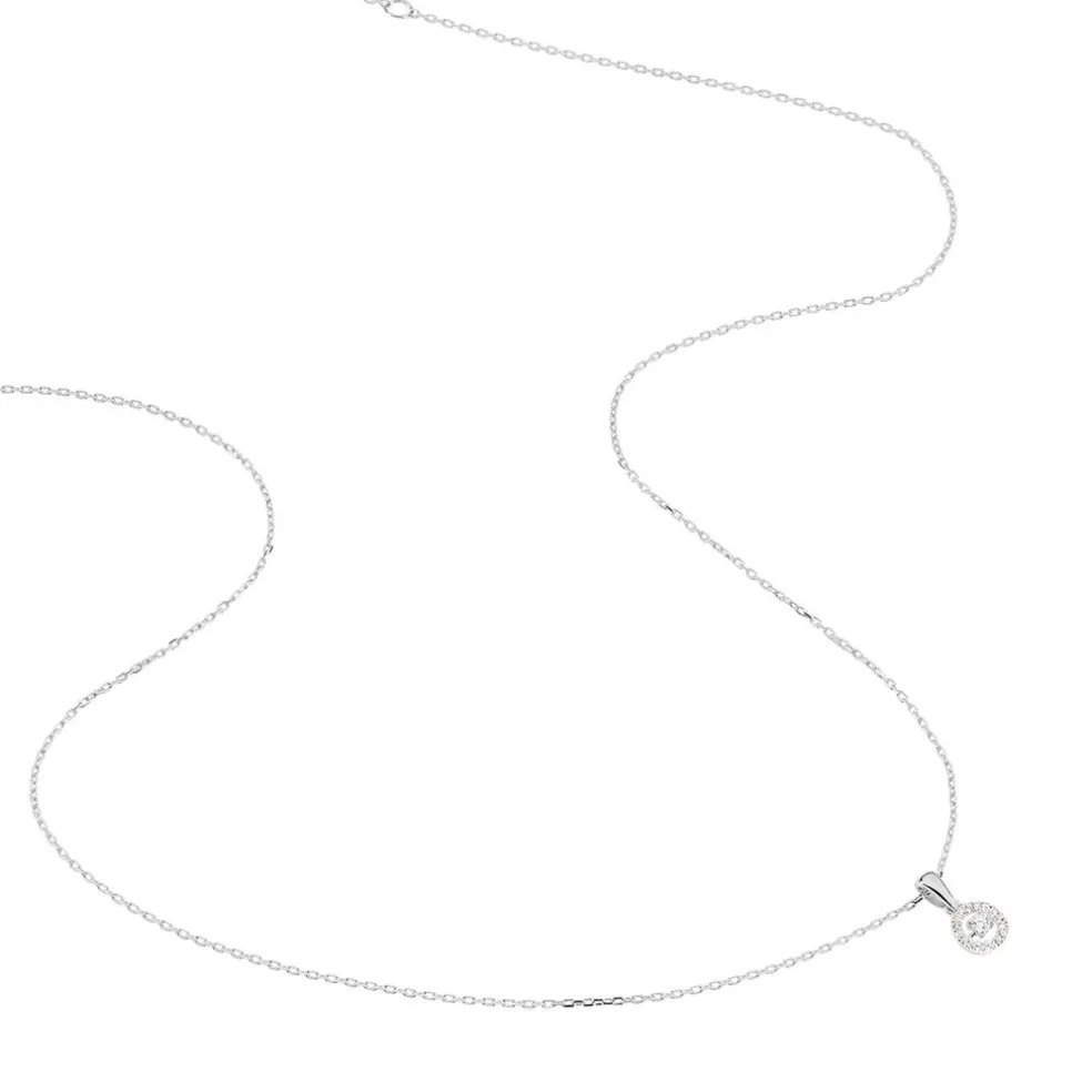 Collier Domitia Or Blanc Diamant