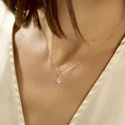 Collier Domitia Or Blanc Diamant