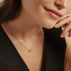 Collier Donaldina Or Jaune Oxyde De Zirconium