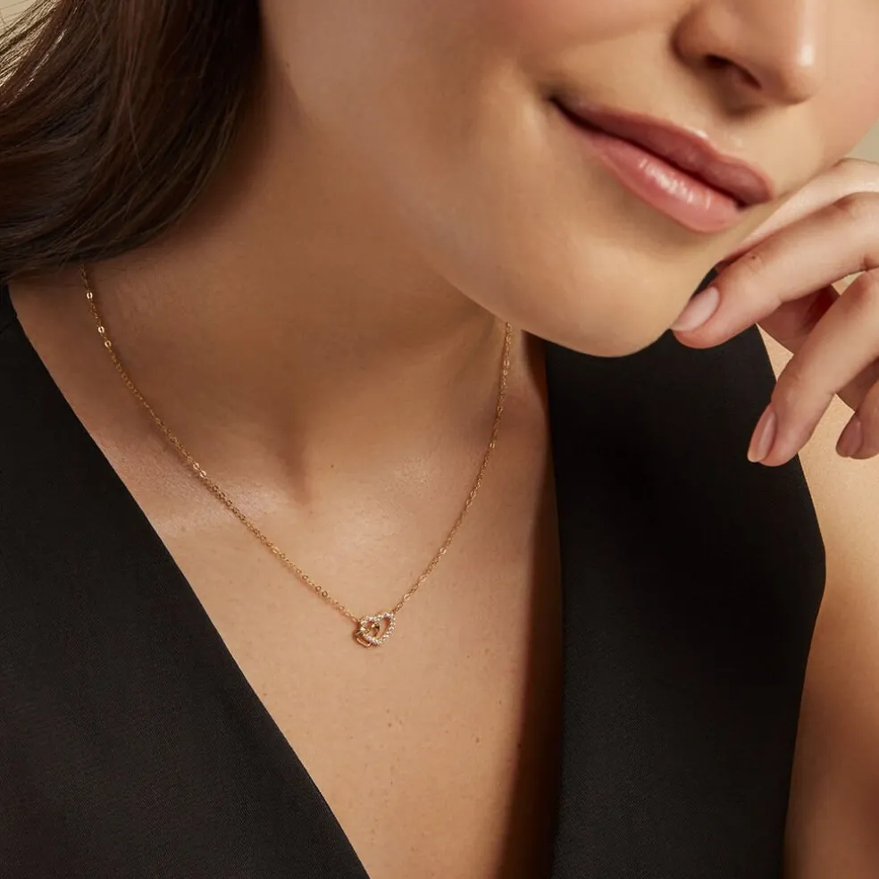 Collier Donaldina Or Jaune Oxyde De Zirconium