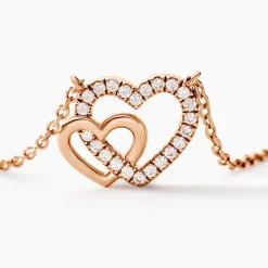 Collier Donatiane Argent Rose Oxyde De Zirconium