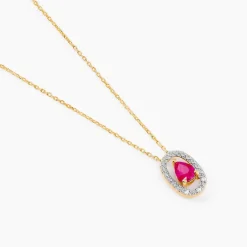 Collier Dorottya Or Jaune Rubis Diamant