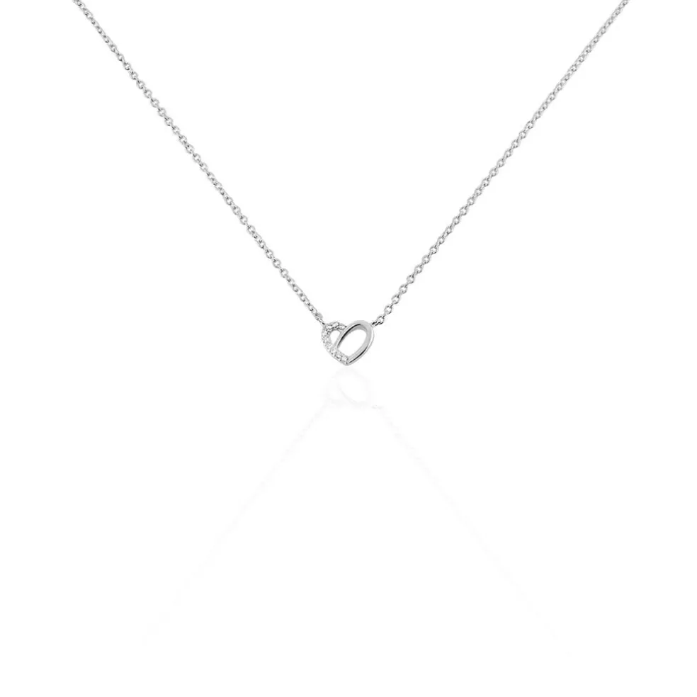 Collier Dorthea Argent Blanc Oxyde De Zirconium