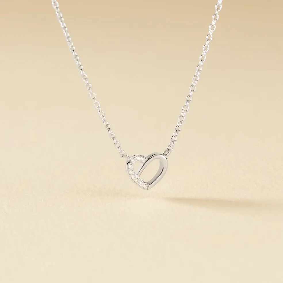 Collier Dorthea Argent Blanc Oxyde De Zirconium