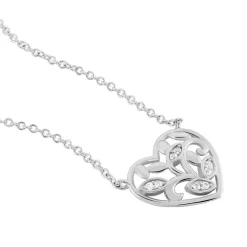 Collier Douglas Argent Blanc Oxyde De Zirconium