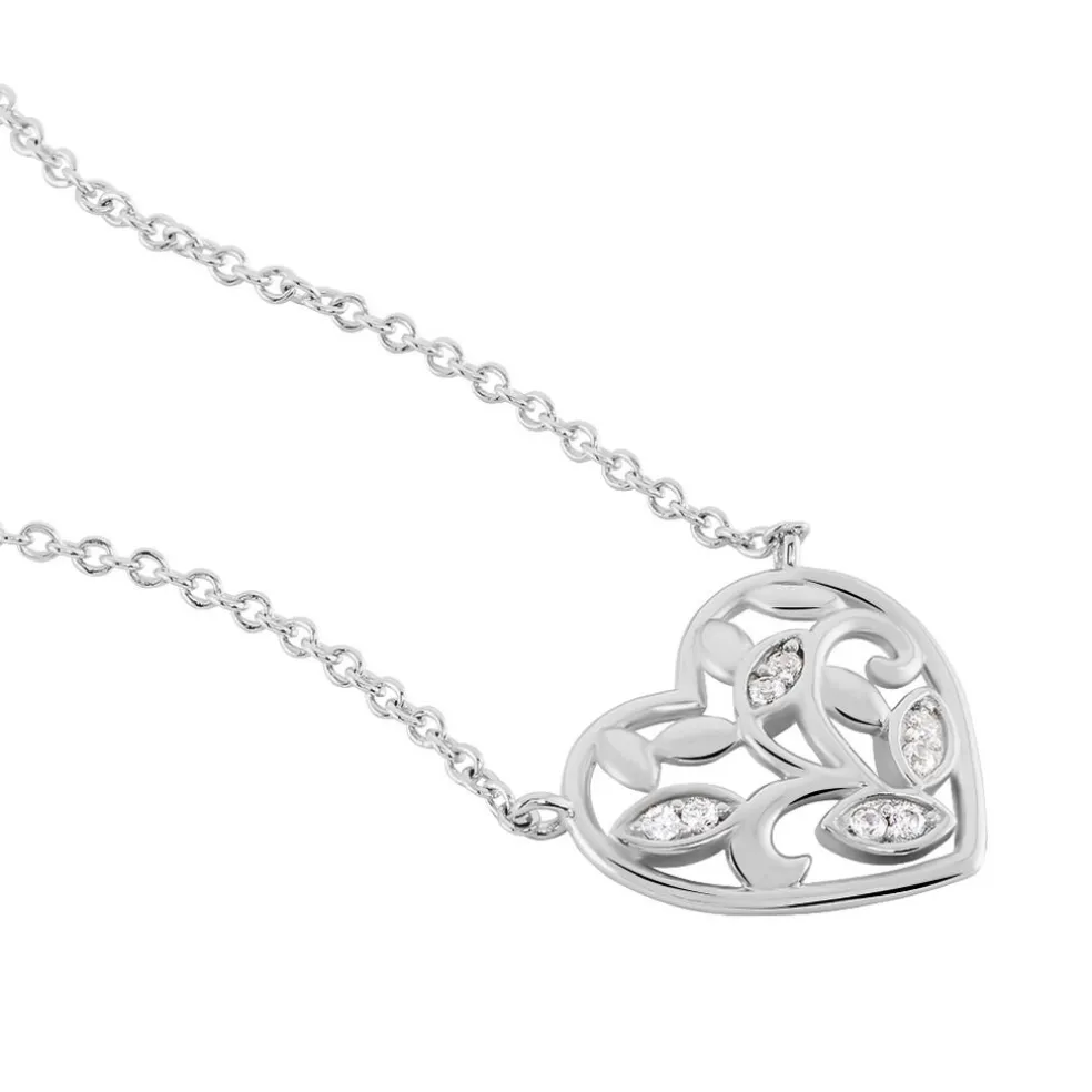 Collier Douglas Argent Blanc Oxyde De Zirconium